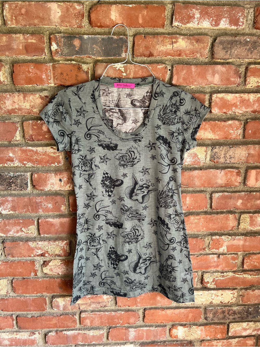 Betsey Johnson/ Mark Mahoney Tattoo Print